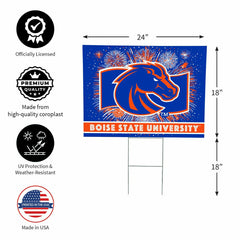 Boise State University Yard Sign, Patriotic - Collegiate Home
