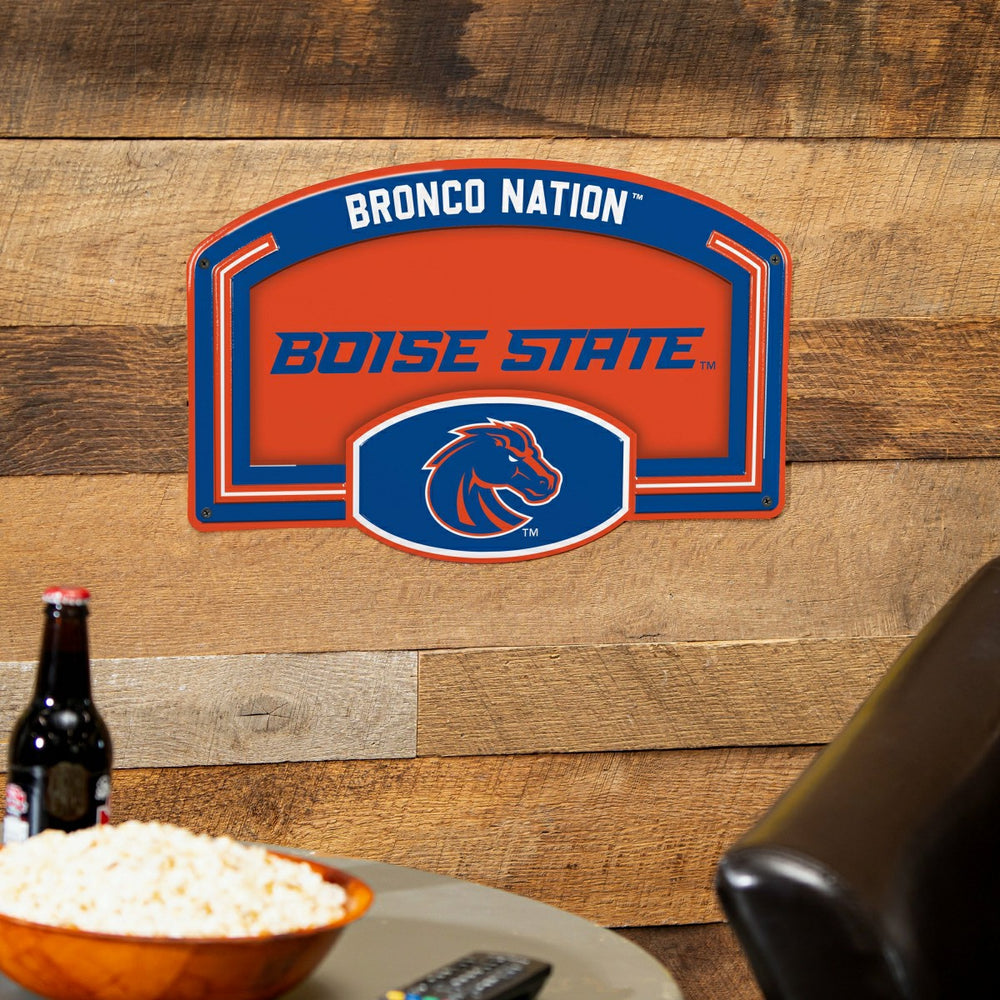 Boise State University USA Embossed Steel Wall Sign, 11" x 17" - Collegiate Home