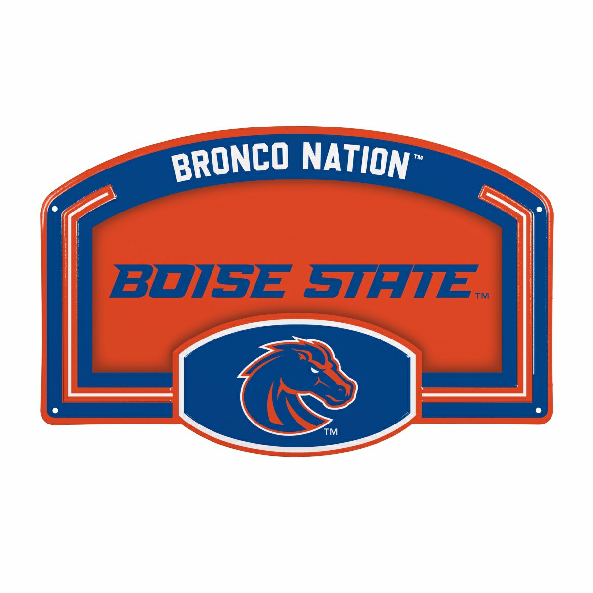 Boise State University USA Embossed Steel Wall Sign, 11" x 17" - Collegiate Home