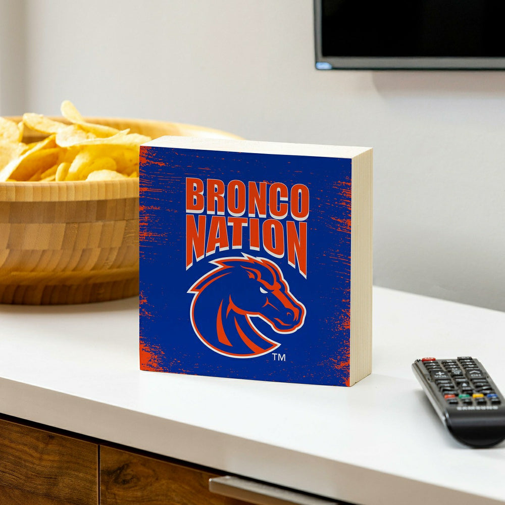Boise State University Plock, Down Home Fans, 6x6 - Collegiate Home