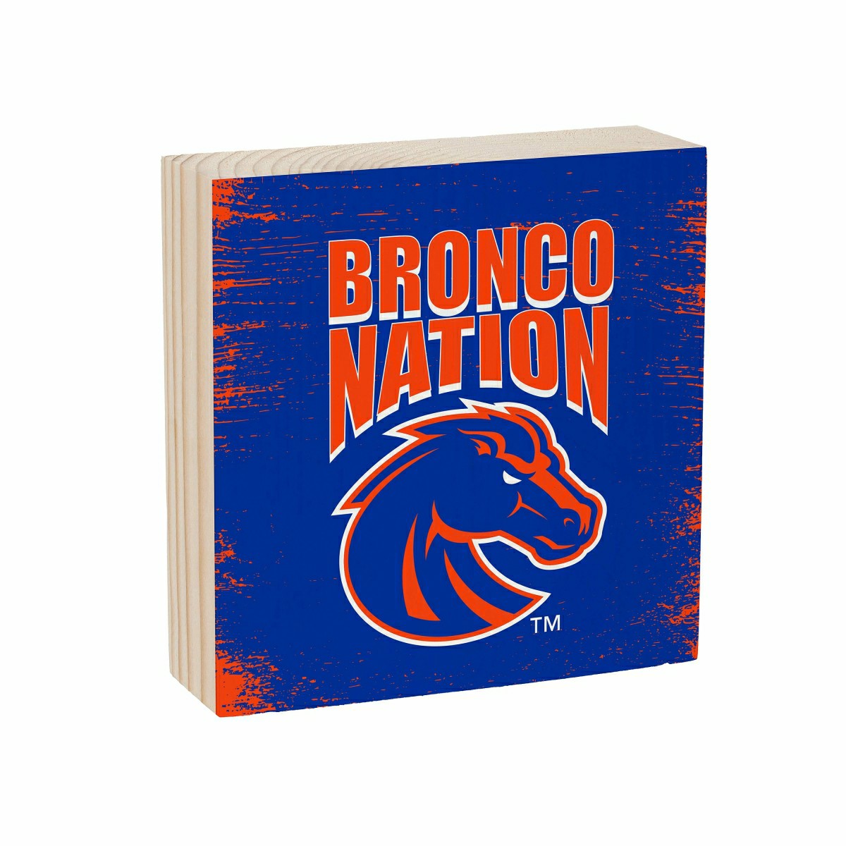 Boise State University Plock, Down Home Fans, 6x6 - Collegiate Home