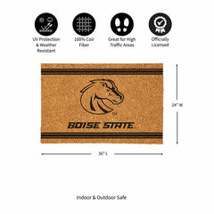 Boise State University Large One Color Coir Mat, 36"x24" - Collegiate