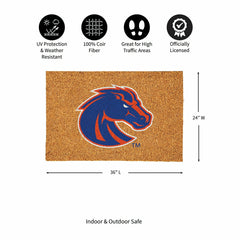 Boise State University Large Full Color Coir Mat, 36"x24" - Collegiate