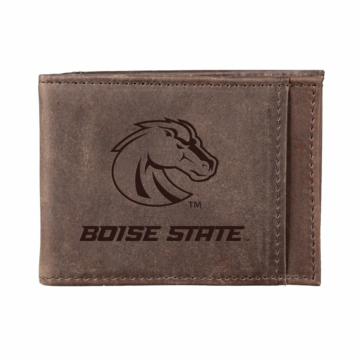 Front Pocket Wallet w/ RFID Blocking, Boise State University, Brown - Collegiate Home
