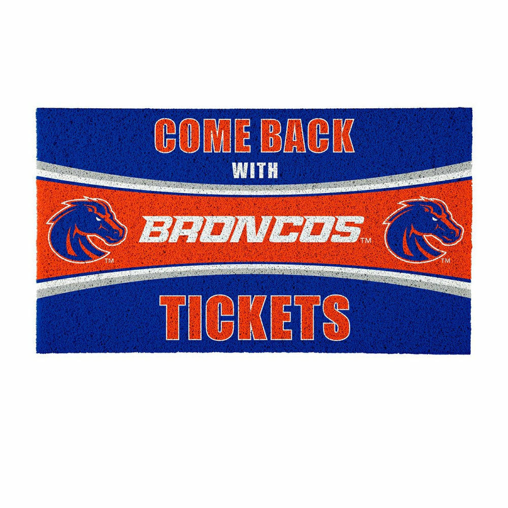 28" x 16" PVC Trapper Mat, Come Back with Tickets, Boise State Univers - Collegiate
