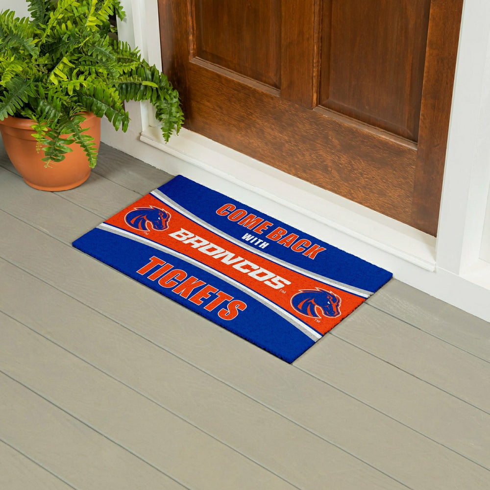 28" x 16" PVC Trapper Mat, Come Back with Tickets, Boise State Univers - Collegiate