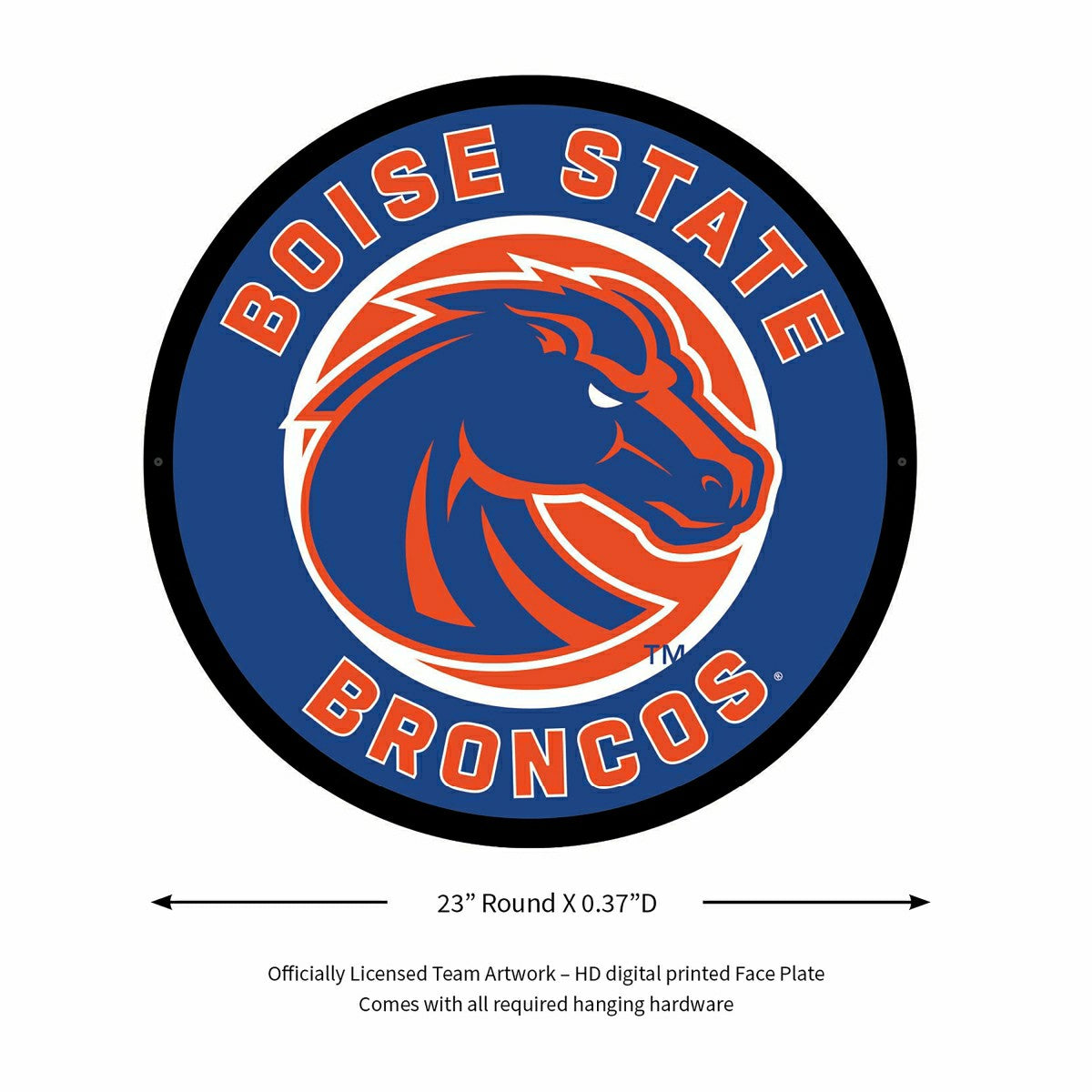 LED Wall Decor, Round, Boise State University - Collegiate Home