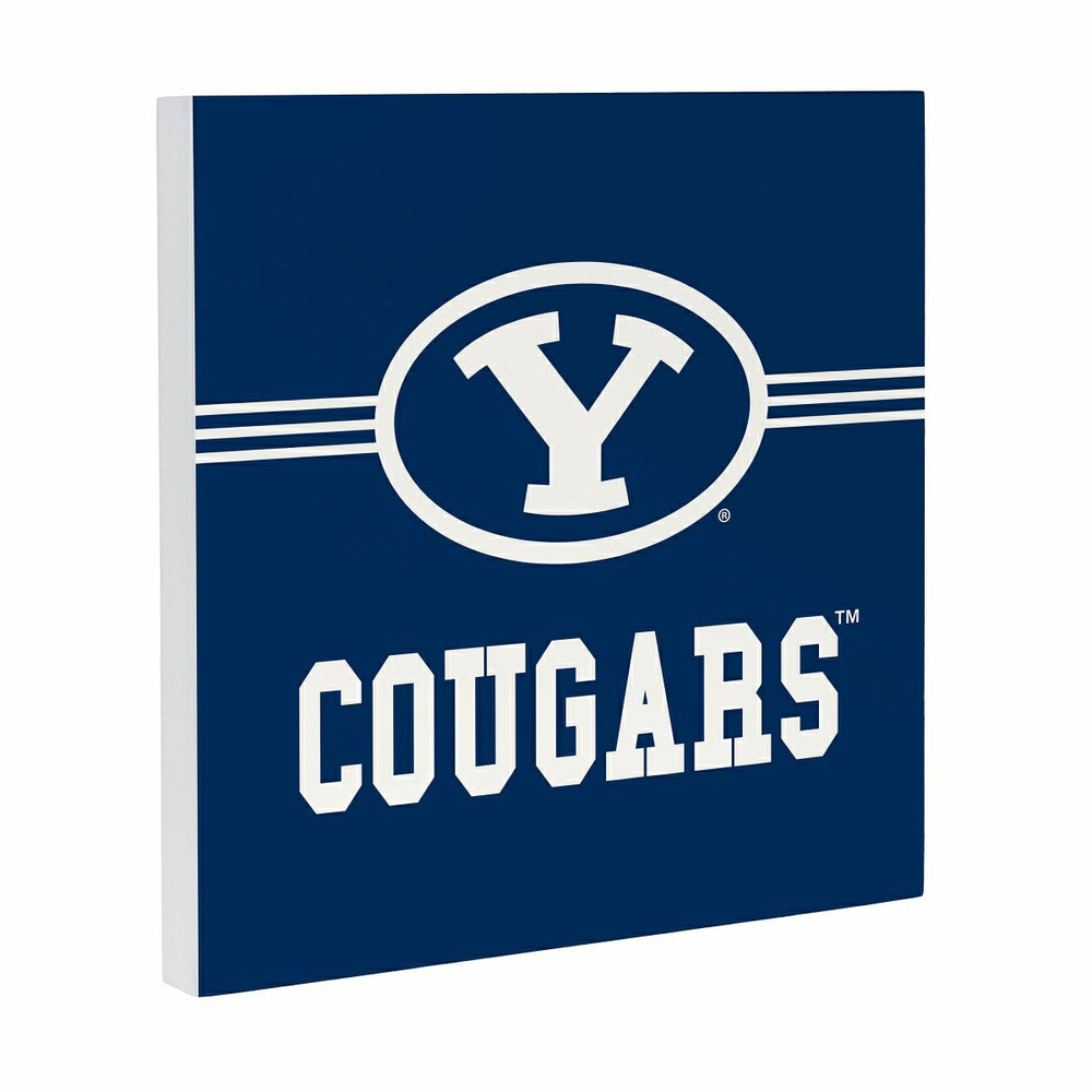 Brigham Young University Wood Wall Sign, 12x12 - Collegiate Home