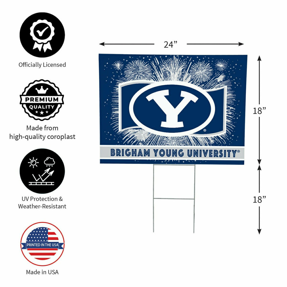 Brigham Young University Yard Sign, Patriotic - Collegiate Home