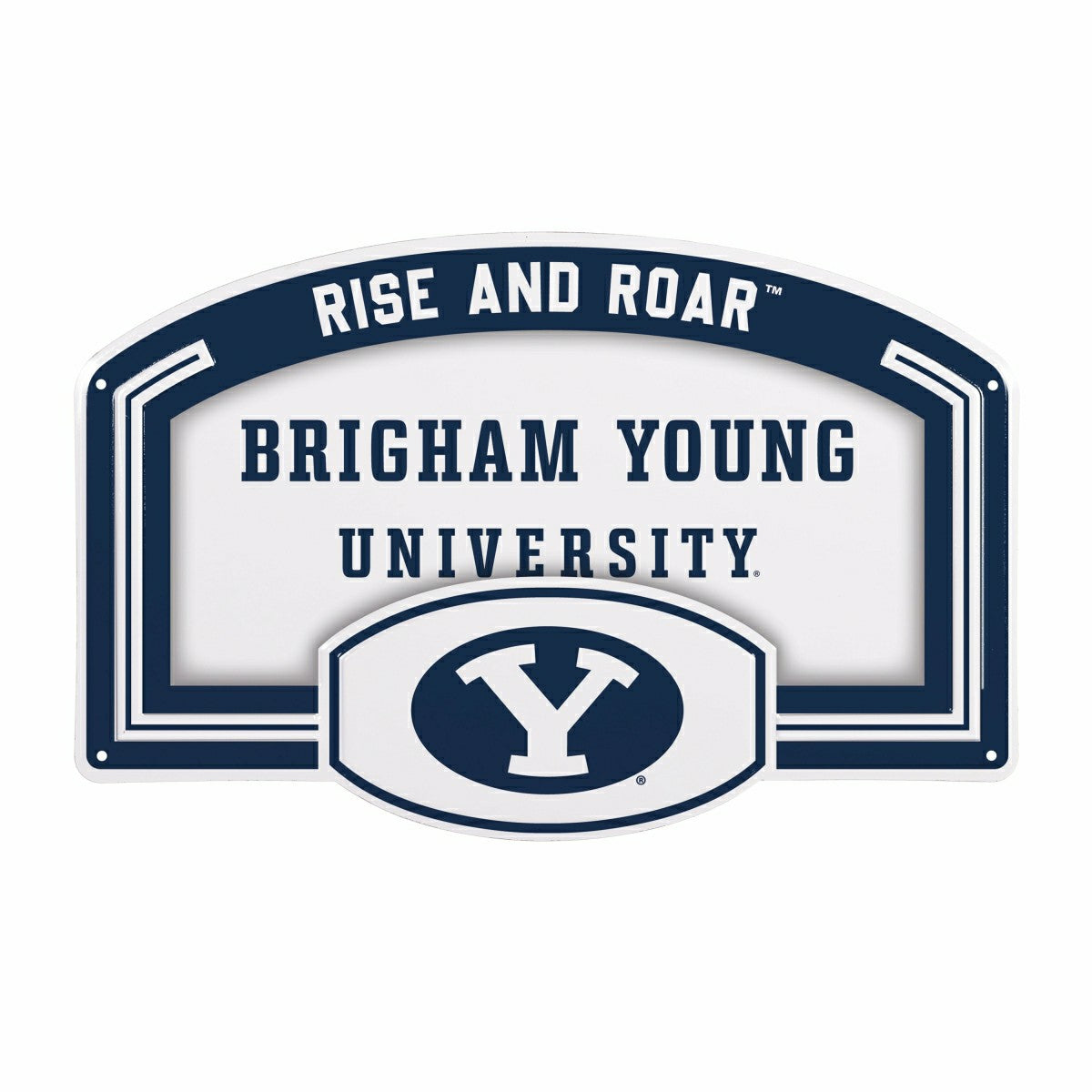 Brigham Young University USA Embossed Steel Wall Sign, 11" x 17" - Collegiate Home