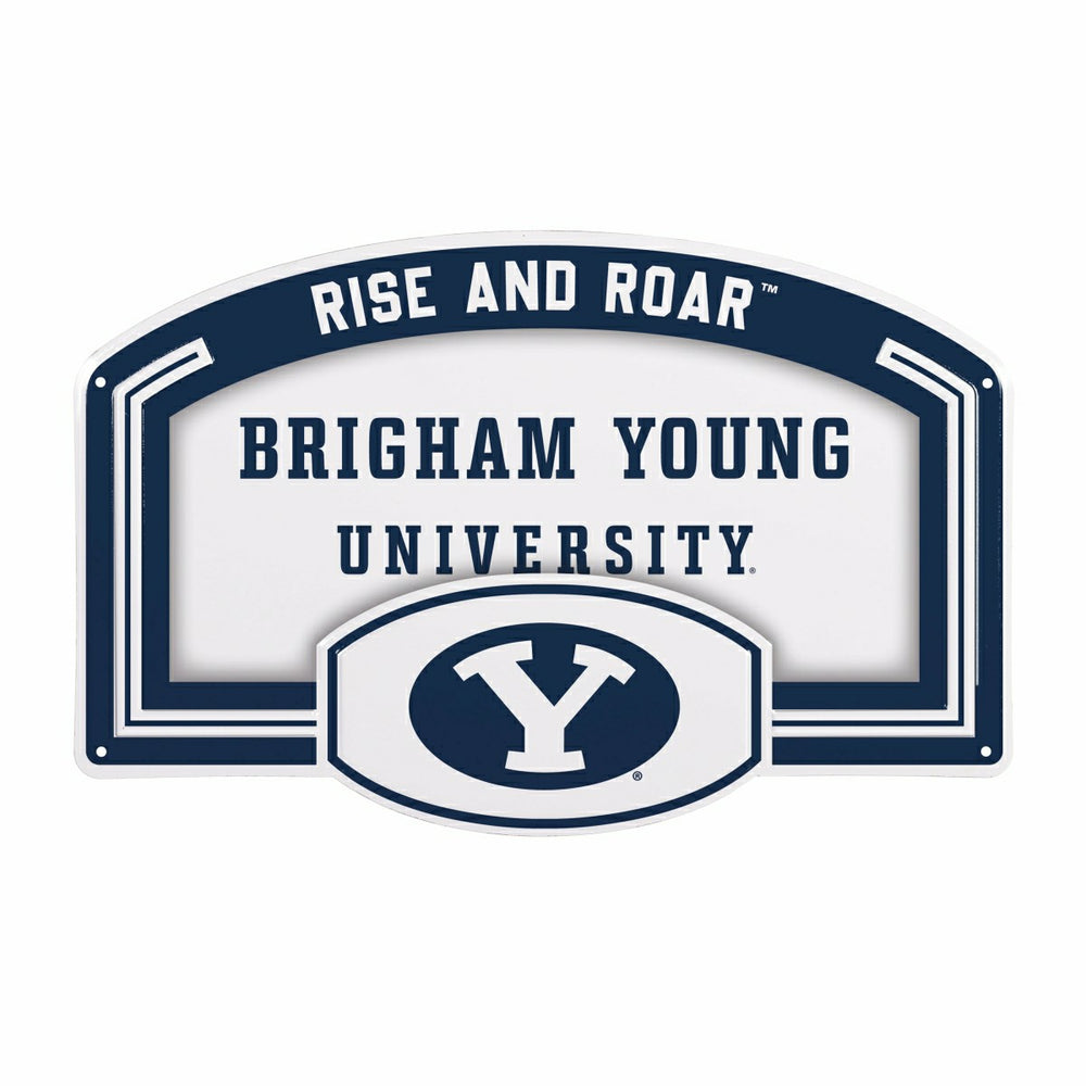 Brigham Young University USA Embossed Steel Wall Sign, 11" x 17" - Collegiate Home