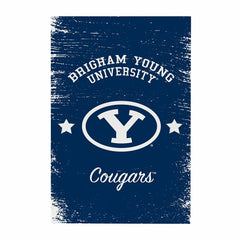 Brigham Young University Wood Wall Sign, 16x24 - Collegiate Home