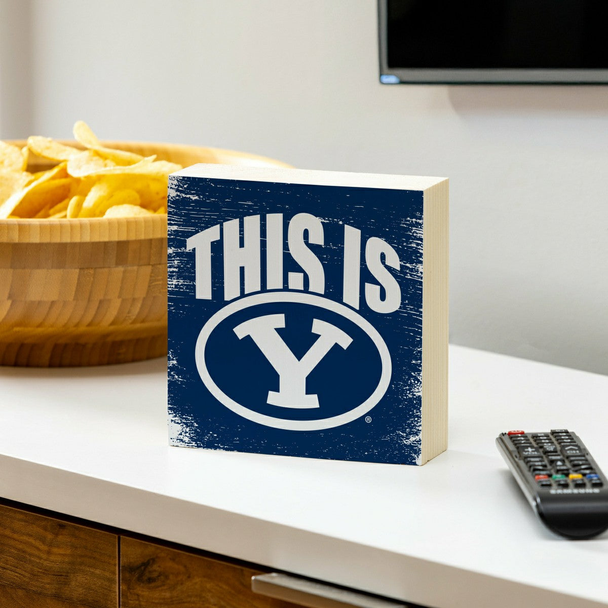 Brigham Young University Plock, Down Home Fans, 6x6 - Collegiate Home