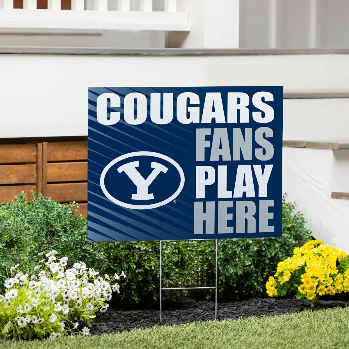 Brigham Young University Coroplast Yard Sign "Fans Play Here" - Collegiate Home