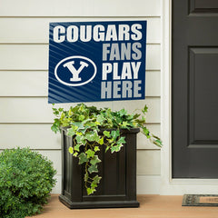 Brigham Young University Coroplast Yard Sign "Fans Play Here" - Collegiate Home