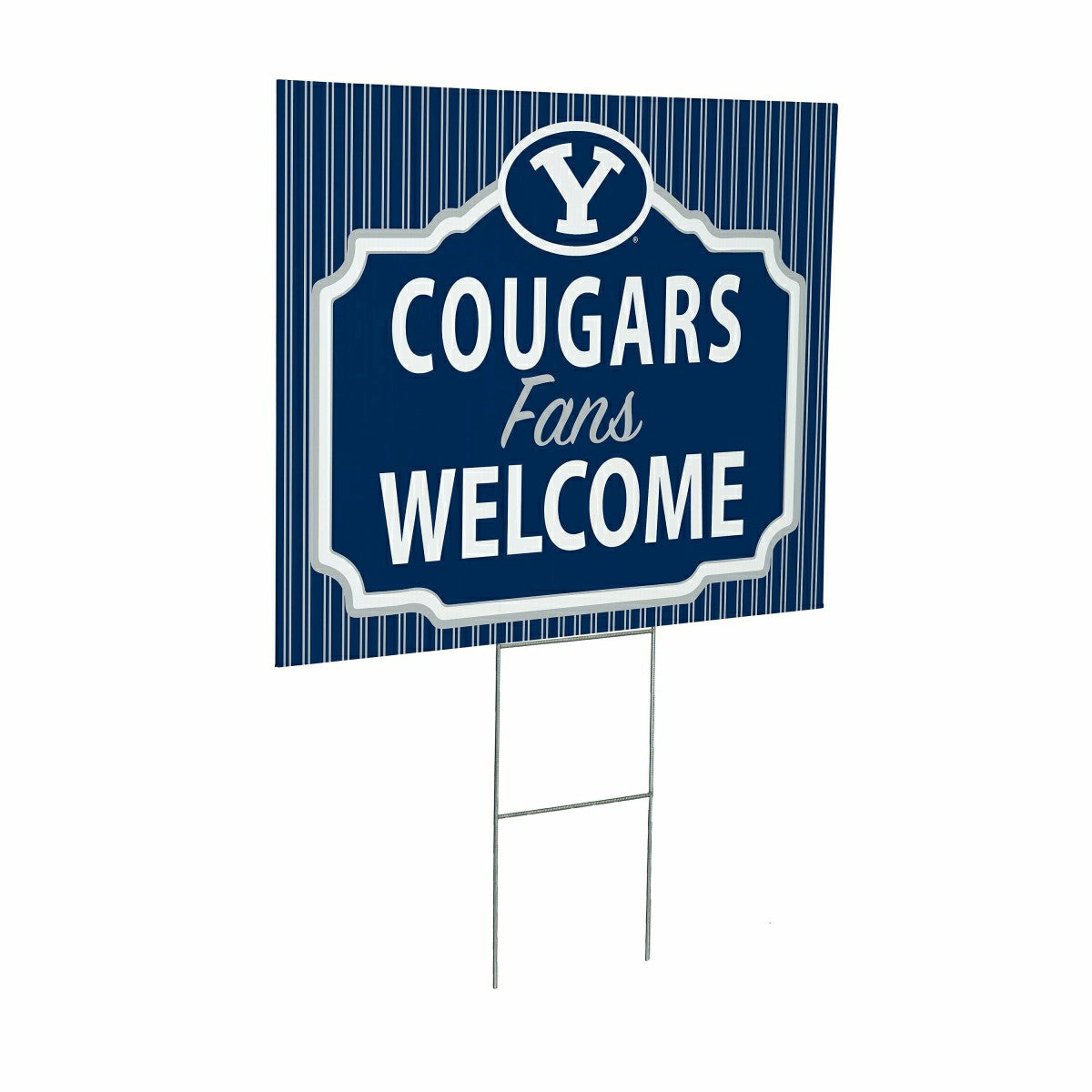Brigham Young University Coroplast Yard Sign, "Fans Welcome" - Collegiate Home
