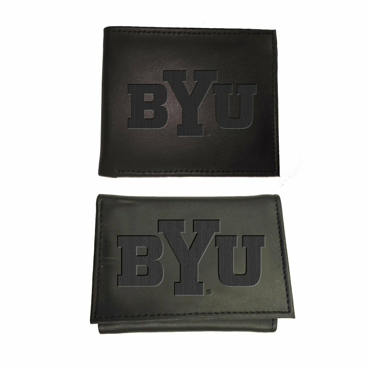 Brigham Young University, Bi-Fold and Tri-Fold Wallet Gift Set, Black - Collegiate Home