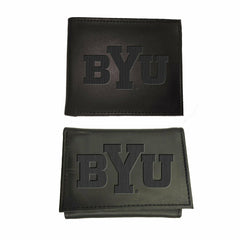 Brigham Young University, Bi-Fold and Tri-Fold Wallet Gift Set, Black - Collegiate Home