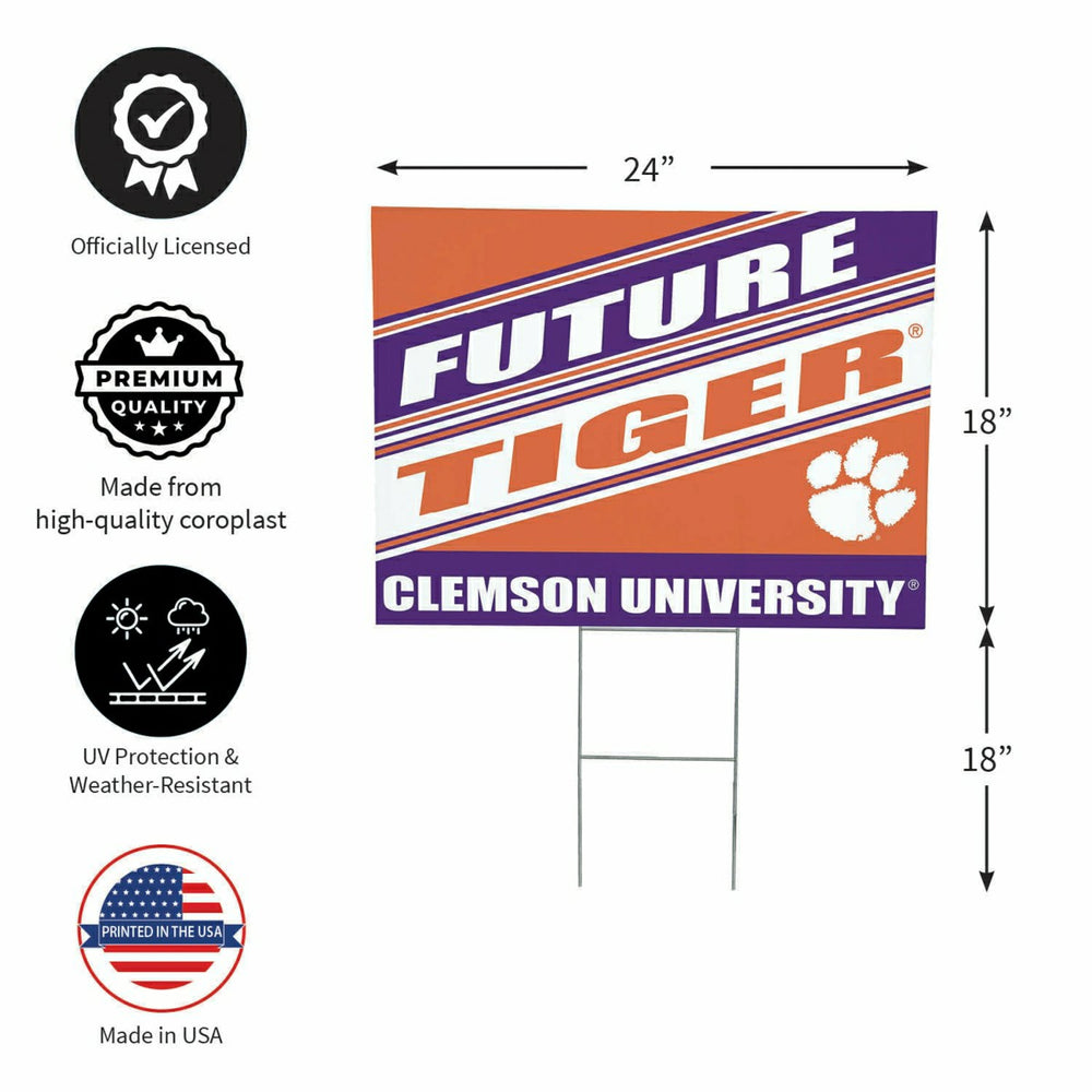 Clemson University Coroplast Yard Sign, Future Student - Collegiate Home