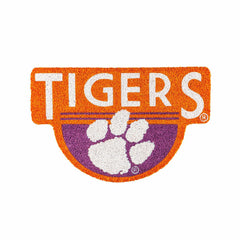 NCAA Team Shaped Coir Door Mat, Clemson Tigers - Collegiate