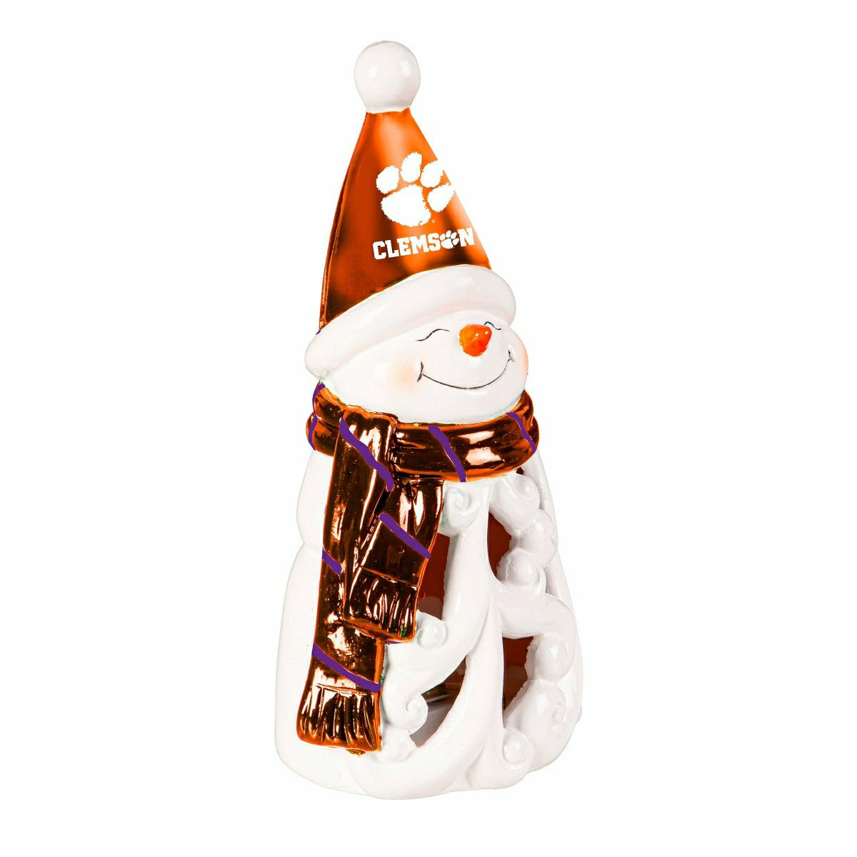 Clemson University Snowman LED Statuary, 8" - Collegiate Home