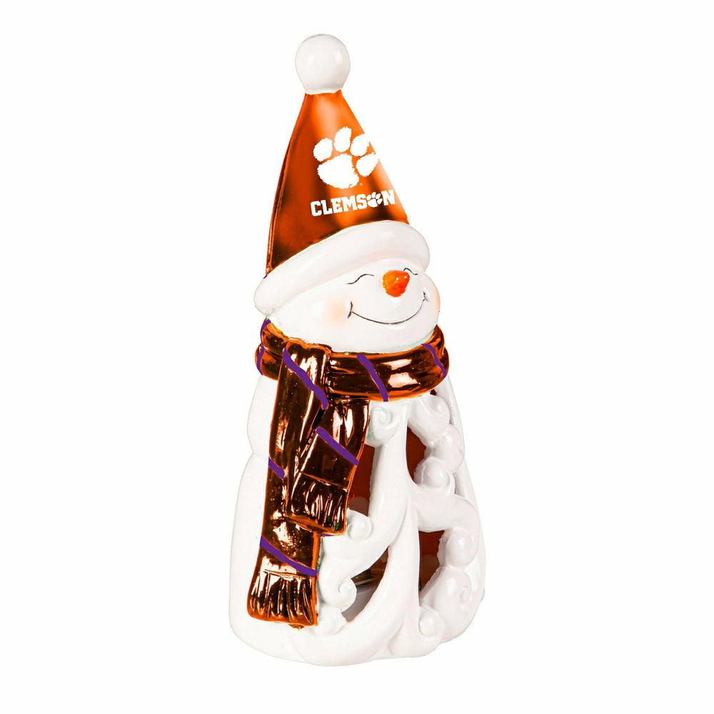 Clemson University Snowman LED Statuary, 8" - Collegiate Home