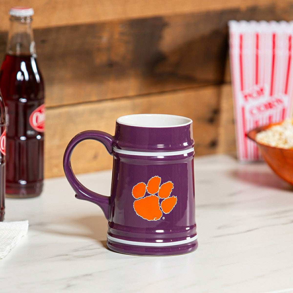 Clemson University Ceramic Stein Cup, 24oz - Collegiate Home