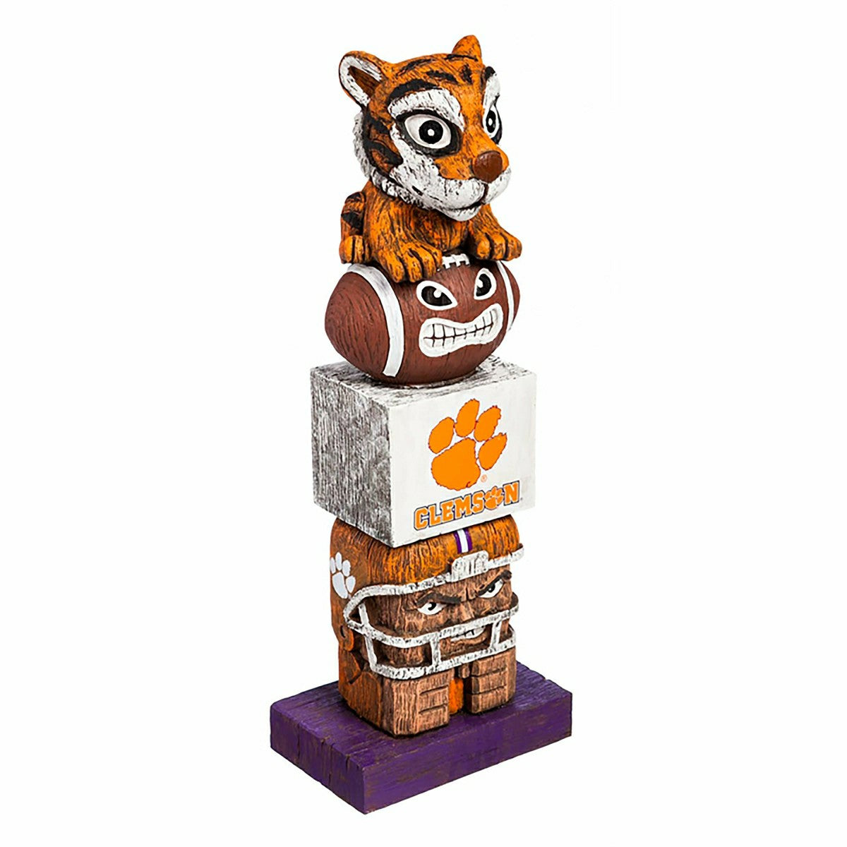 Clemson Tigers Tiki Team Totem Garden Statue - Collegiate Home