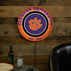 Clemson University, Metal Lite, Round - Collegiate