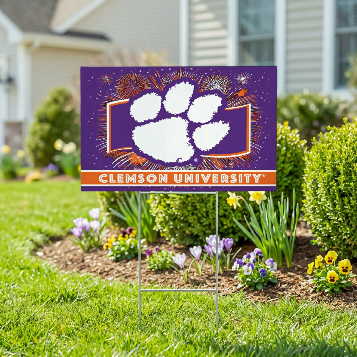 Clemson University Yard Sign, Patriotic - Collegiate Home