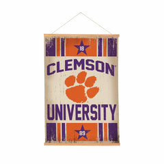 Clemson University, Canvas Wall Tapestry, Medium, 36x24 - Collegiate Home