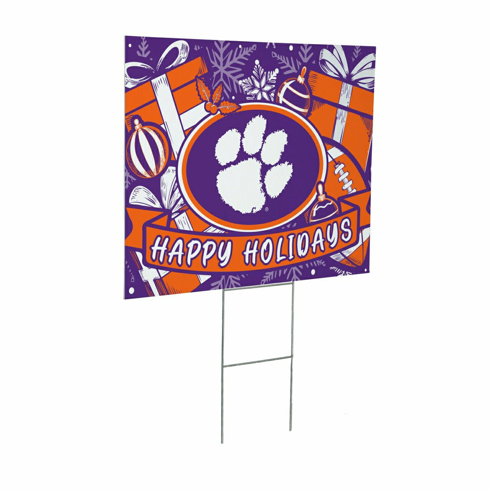 Clemson University Yard Sign, Holiday - Collegiate Home
