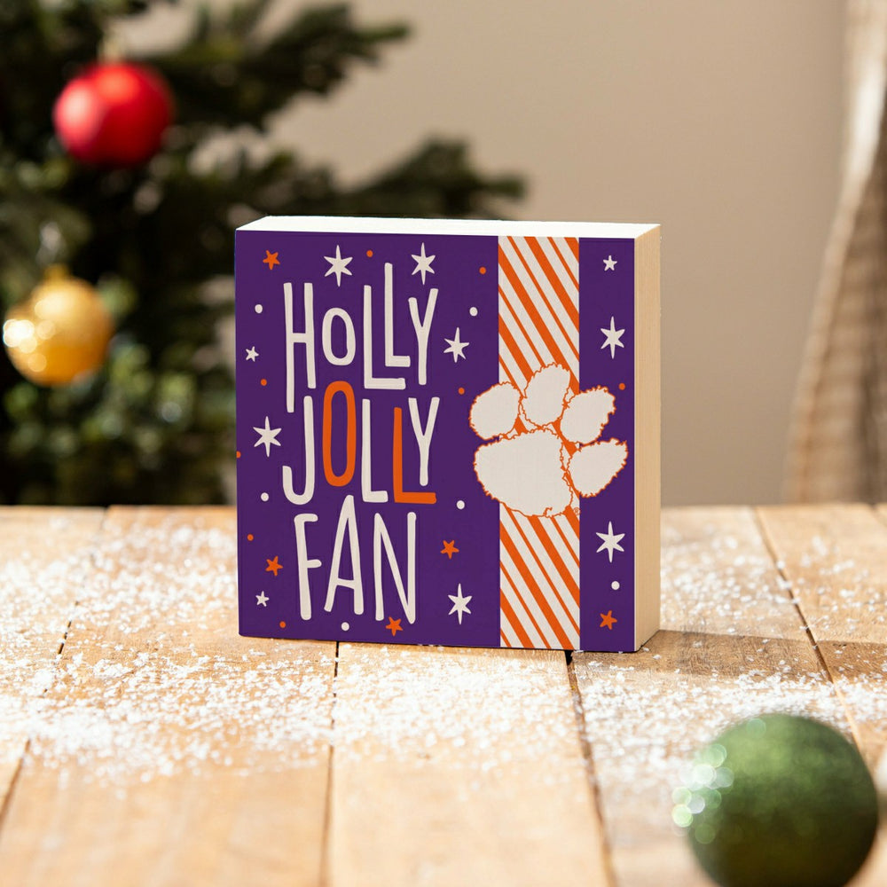 Clemson University Block, Holiday, 6x6 - Collegiate Home