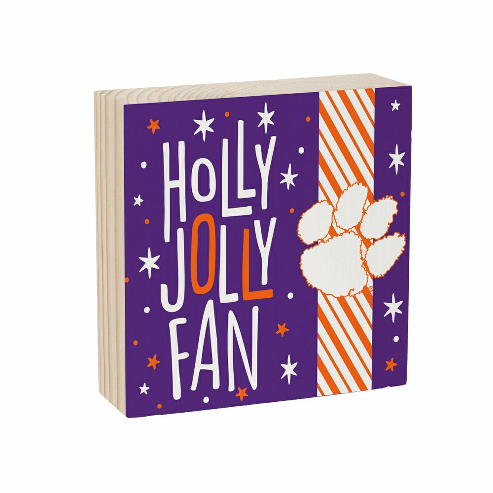 Clemson University Block, Holiday, 6x6 - Collegiate Home