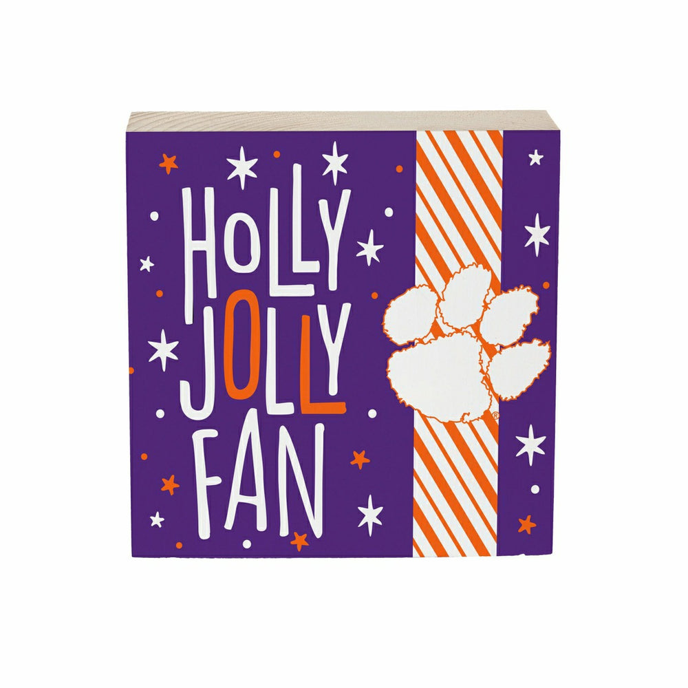 Clemson University Block, Holiday, 6x6 - Collegiate Home