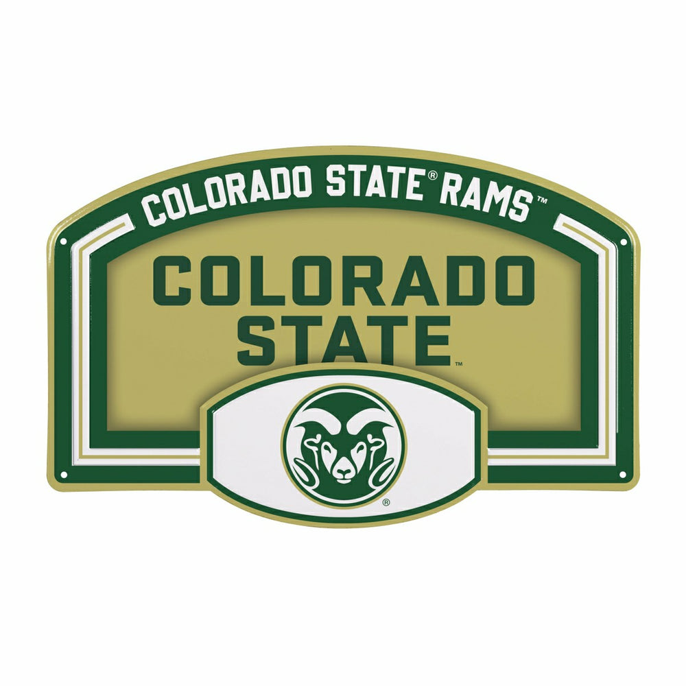 Colorado State University USA Embossed Steel Wall Sign, 11" x 17" - Collegiate Home