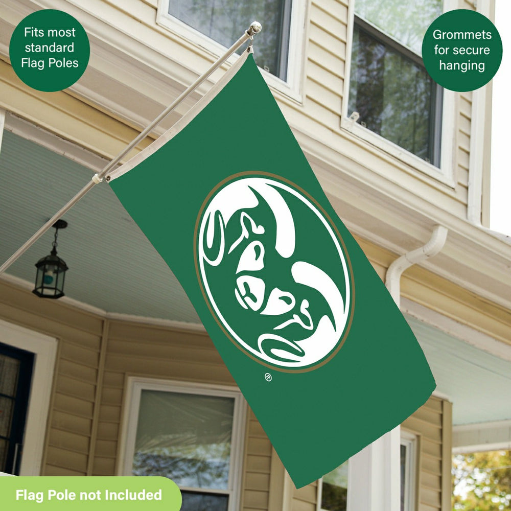 Colorado State Single Sided Flag w/ 2 Grommets, 3'x5' - Collegiate Home