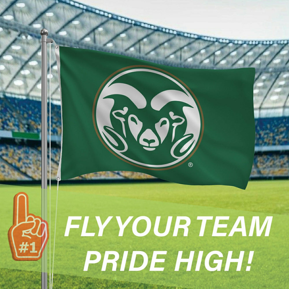 Colorado State Single Sided Flag w/ 2 Grommets, 3'x5' - Collegiate Home