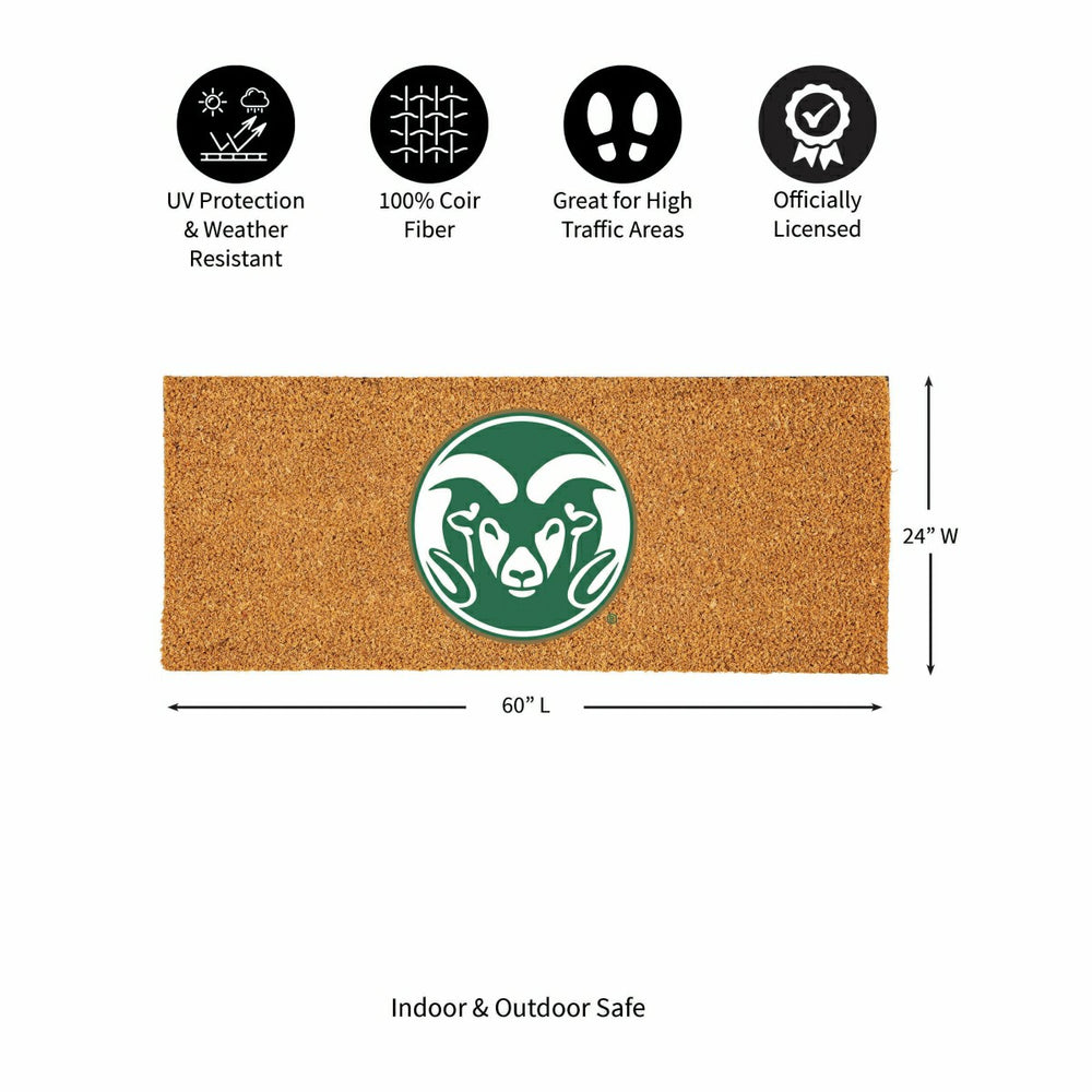 Colorado State University Extra Large Full Color Coir Mat, 60"x24" - Collegiate