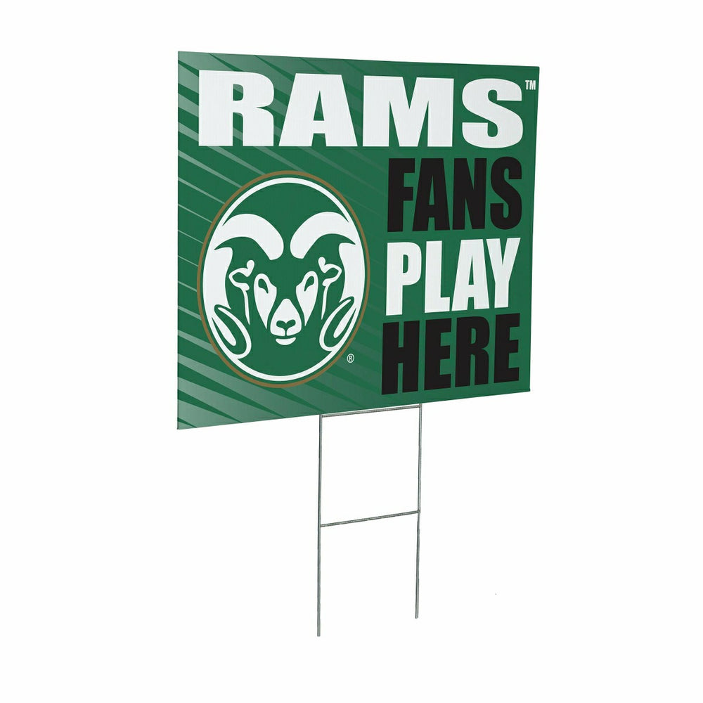 Colorado State University Coroplast Yard Sign "Fans Play Here" - Collegiate Home