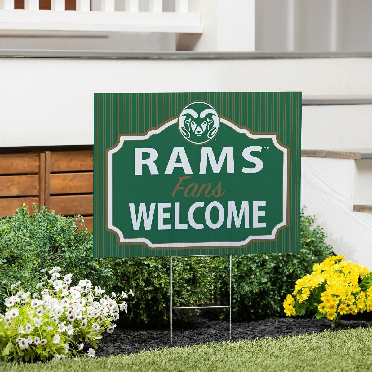 Colorado State University Coroplast Yard Sign, "Fans Welcome" - Collegiate Home