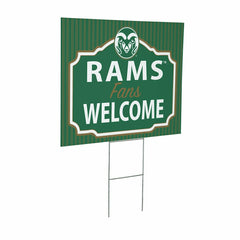 Colorado State University Coroplast Yard Sign, "Fans Welcome" - Collegiate Home
