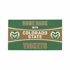 28" x 16" PVC Trapper Mat, Come Back with Tickets, Colorado State Univ - Collegiate