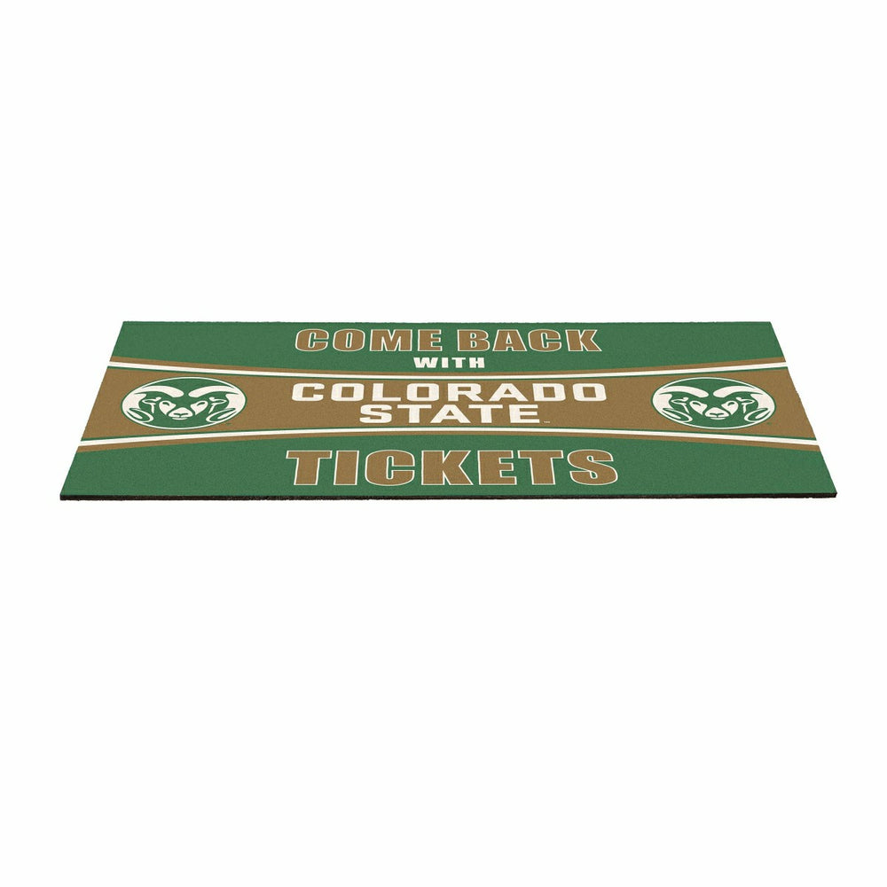 28" x 16" PVC Trapper Mat, Come Back with Tickets, Colorado State Univ - Collegiate