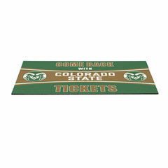 28" x 16" PVC Trapper Mat, Come Back with Tickets, Colorado State Univ - Collegiate