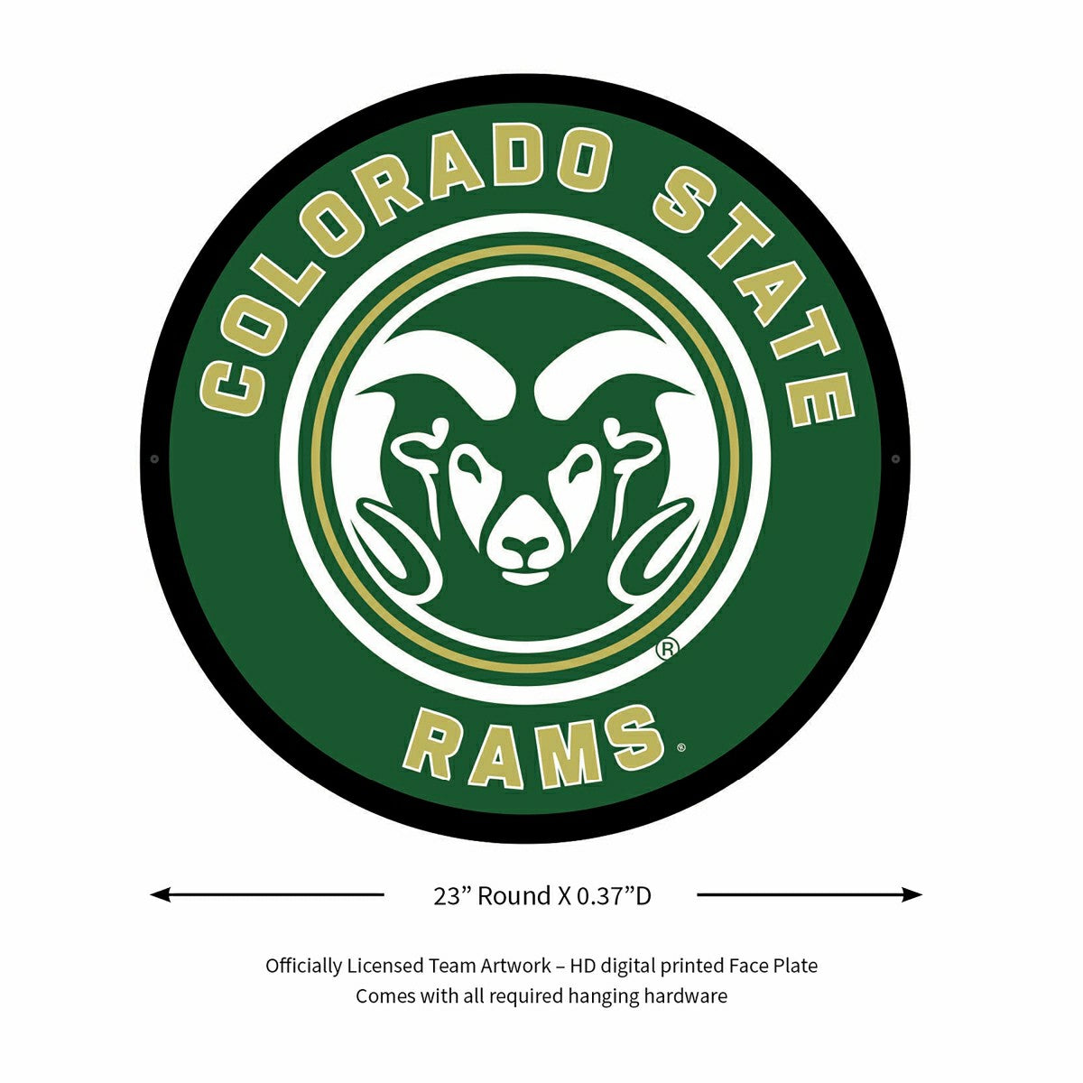 LED Wall Decor, Round, Colorado State University - Collegiate Home