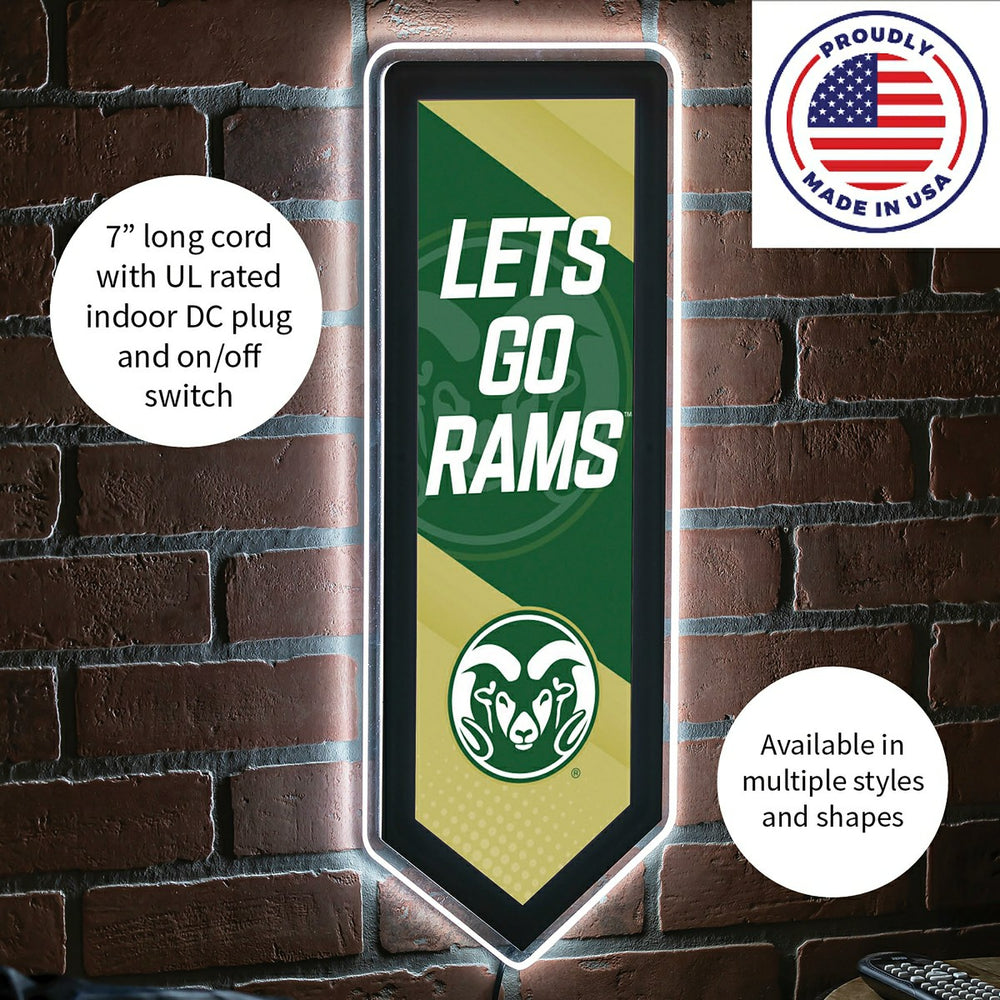 LED Wall Decor, Pennant, Colorado State University - Collegiate Home