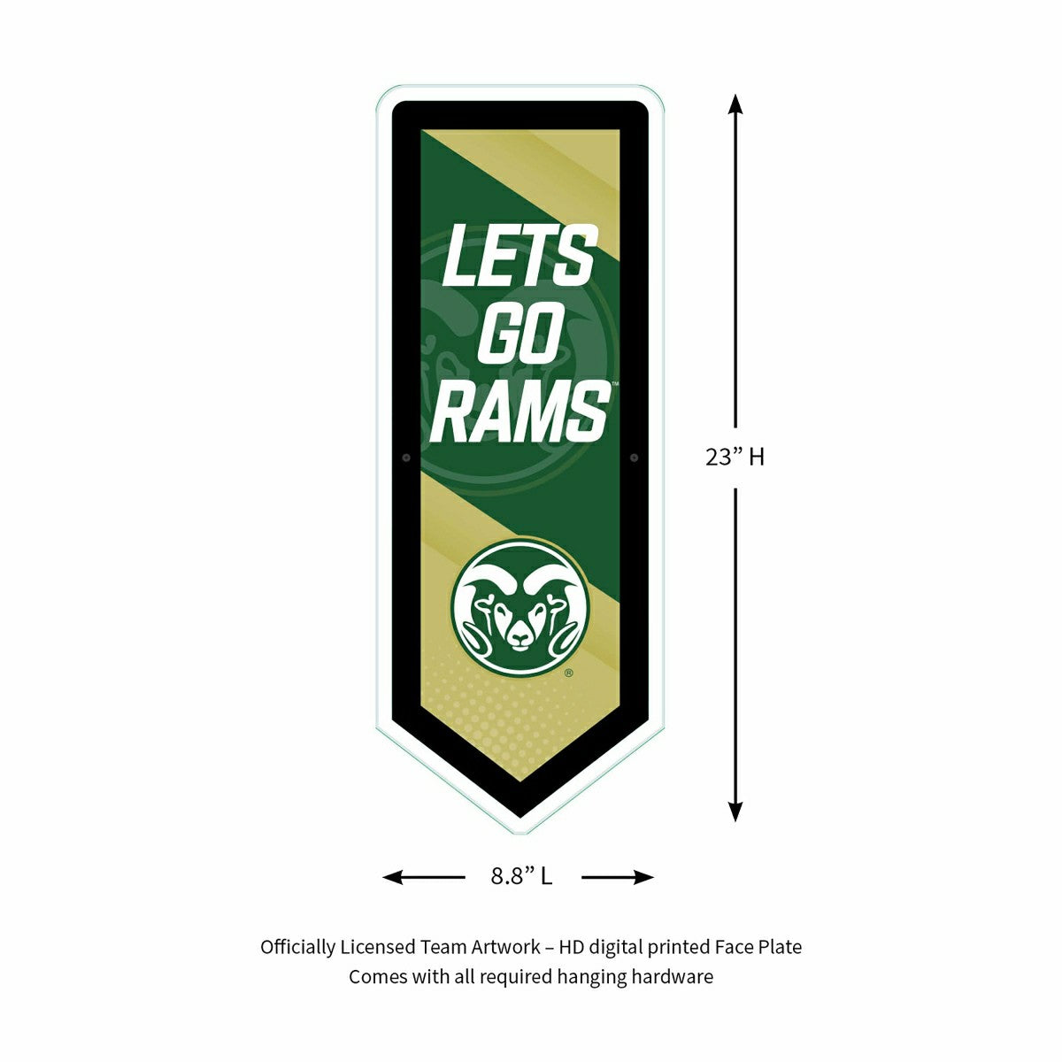 LED Wall Decor, Pennant, Colorado State University - Collegiate Home