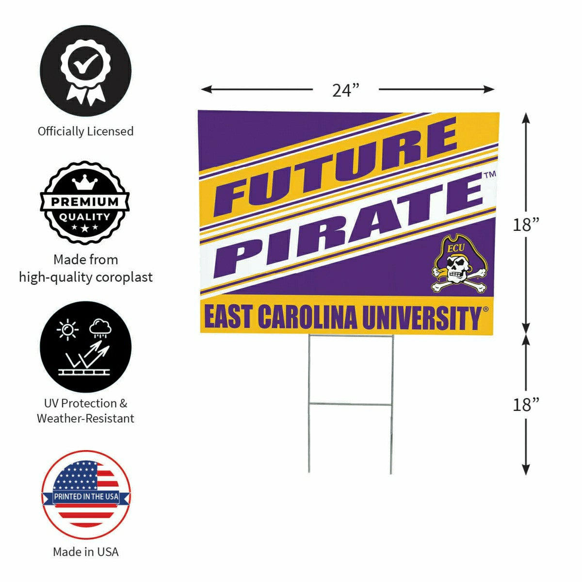 East Carolina University Coroplast Yard Sign, Future Student - Collegiate Home
