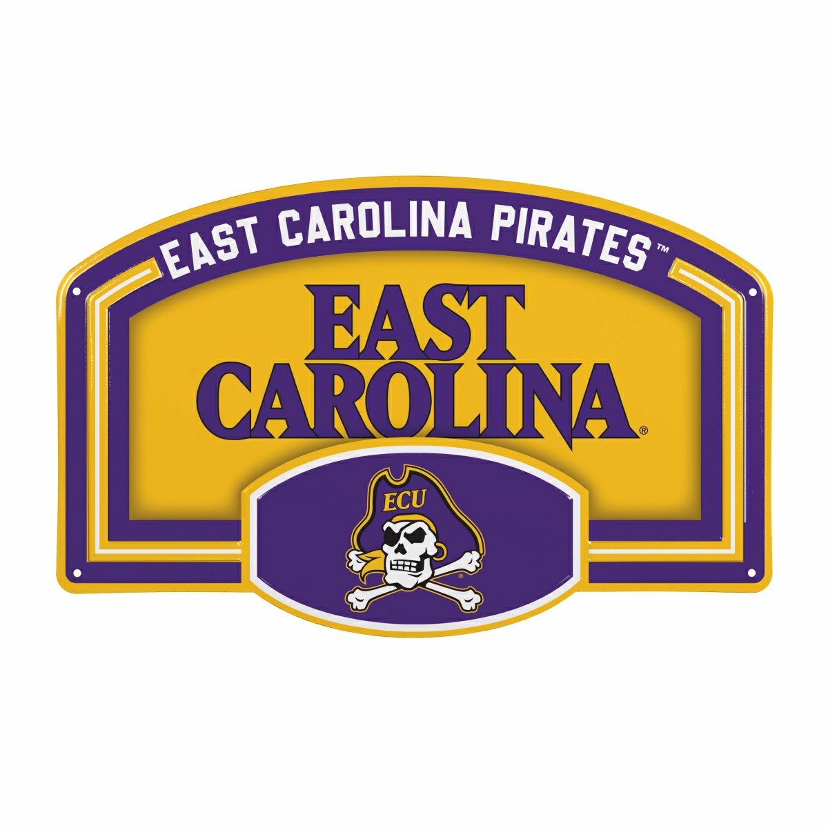 East Carolina University USA Embossed Steel Wall Sign, 11" x 17" - Collegiate Home
